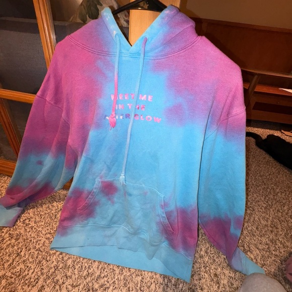 Taylor Swift Tie-Dye Hoodie with Text - Picture 1 of 5